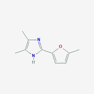 molecular formula C10H12N2O B12888259 4,5-Dimethyl-2-(5-methylfuran-2-yl)-1H-imidazole 