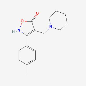 5(2H)-Isoxazolone, 3-(4-methylphenyl)-4-(1-piperidinylmethyl)-