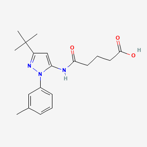 5-{[3-Tert-butyl-1-(3-methylphenyl)-1h-pyrazol-5-yl]amino}-5-oxopentanoic acid