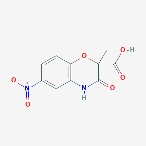 molecular formula C10H8N2O6 B1288832 2-甲基-6-硝基-3-氧代-3,4-二氢-2H-1,4-苯并恶嗪-2-羧酸 CAS No. 154365-44-3