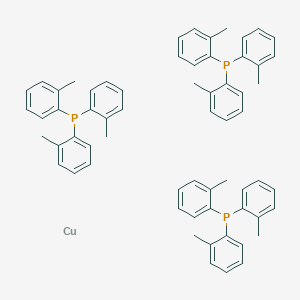 molecular formula C63H63CuP3 B12888394 Copper tris[tris(2-methylphenyl)phosphine]- 