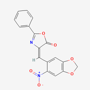 4-((6-Nitrobenzo[d][1,3]dioxol-5-yl)methylene)-2-phenyloxazol-5(4H)-one