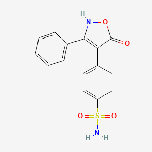 4-(5-Oxo-3-phenyl-2,5-dihydro-1,2-oxazol-4-yl)benzene-1-sulfonamide