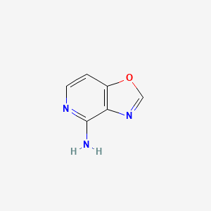 molecular formula C6H5N3O B12888452 Oxazolo[4,5-C]pyridin-4-amine CAS No. 607366-45-0