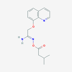 N-((3-Methylbutanoyl)oxy)-2-(quinolin-8-yloxy)acetimidamide