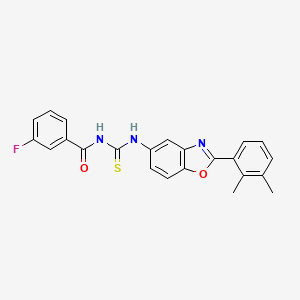 N-{[2-(2,3-dimethylphenyl)-1,3-benzoxazol-5-yl]carbamothioyl}-3-fluorobenzamide