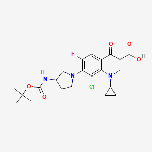 7-(3-((tert-Butoxycarbonyl)amino)pyrrolidin-1-yl)-8-chloro-1-cyclopropyl-6-fluoro-4-oxo-1,4-dihydroquinoline-3-carboxylic acid