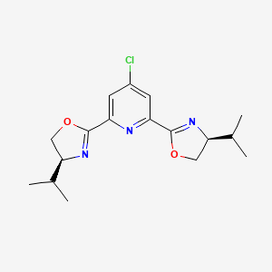 molecular formula C17H22ClN3O2 B12888484 (4S,4'S)-2,2'-(4-Chloropyridine-2,6-diyl)bis(4-isopropyl-4,5-dihydrooxazole) 