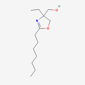 molecular formula C13H25NO2 B12888488 4-Ethyl-2-heptyl-2-oxazoline-4-methanol CAS No. 57101-63-0