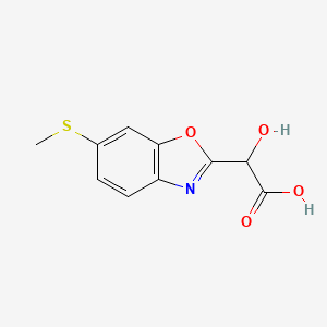 2-(Carboxy(hydroxy)methyl)-6-(methylthio)benzo[d]oxazole