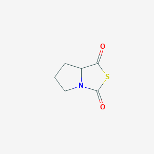 molecular formula C6H7NO2S B12888498 Tetrahydropyrrolo[1,2-c]thiazole-1,3-dione 