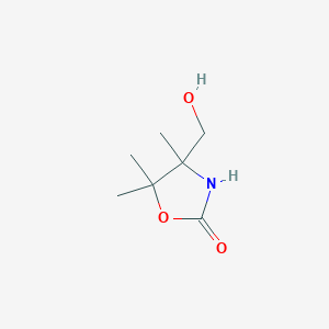 molecular formula C7H13NO3 B12888516 4-(Hydroxymethyl)-4,5,5-trimethyloxazolidin-2-one 