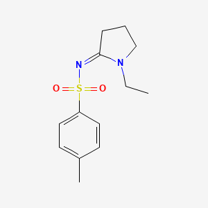 molecular formula C13H18N2O2S B12888519 N-(1-Ethyl-2-pyrrolidinylidene)-4-methylbenzenesulfonamide CAS No. 126826-49-1