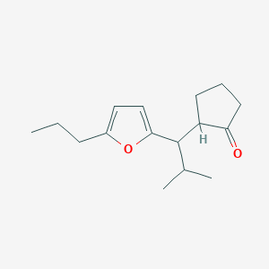 2-[2-Methyl-1-(5-propylfuran-2-yl)propyl]cyclopentan-1-one