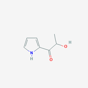 molecular formula C7H9NO2 B12888590 2-Hydroxy-1-(1H-pyrrol-2-yl)propan-1-one 