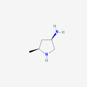 molecular formula C5H12N2 B12888594 (3R,5S)-5-methylpyrrolidin-3-amine 