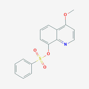 molecular formula C16H13NO4S B12888604 4-Methoxyquinolin-8-yl benzenesulfonate 