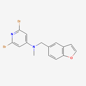 molecular formula C15H12Br2N2O B12888650 N-[(1-Benzofuran-5-yl)methyl]-2,6-dibromo-N-methylpyridin-4-amine CAS No. 920752-35-8