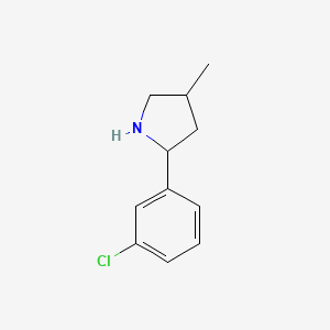 2-(3-Chlorophenyl)-4-methylpyrrolidine