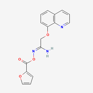 N-((Furan-2-carbonyl)oxy)-2-(quinolin-8-yloxy)acetimidamide