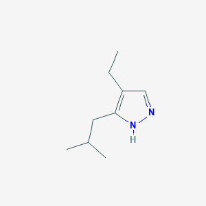 molecular formula C9H16N2 B12888710 4-Ethyl-5-isobutyl-1H-pyrazole 