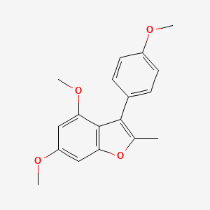 4,6-Dimethoxy-3-(4-methoxyphenyl)-2-methyl-1-benzofuran