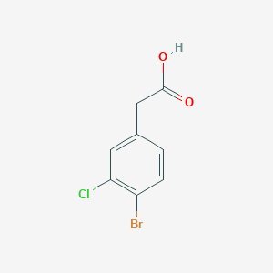 molecular formula C8H6BrClO2 B1288874 2-(4-溴-3-氯苯基)乙酸 CAS No. 1261643-24-6