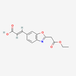 2-(2-Ethoxy-2-oxoethyl)benzo[d]oxazole-6-acrylic acid