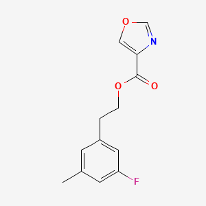 molecular formula C13H12FNO3 B12888789 3-Fluoro-5-methylphenethyl oxazole-4-carboxylate 