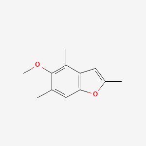 molecular formula C12H14O2 B12888792 5-Methoxy-2,4,6-trimethyl-1-benzofuran CAS No. 918495-62-2