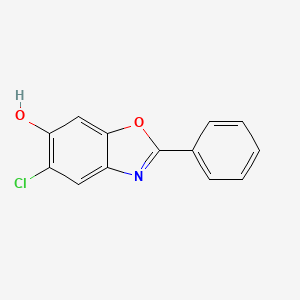 molecular formula C13H8ClNO2 B12888796 5-Chloro-2-phenyl-1,3-benzoxazol-6-ol CAS No. 136742-04-6