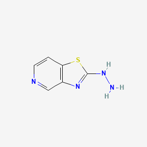 molecular formula C6H6N4S B1288880 2-肼基噻唑并[4,5-c]吡啶 CAS No. 65128-68-9