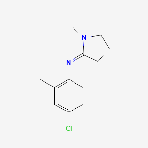 Pyrrolidine, 2-((4-chloro-2-methylphenyl)imino)-1-methyl-