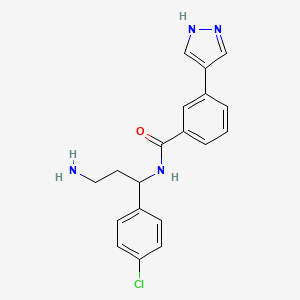 N-(3-Amino-1-(4-chlorophenyl)propyl)-3-(1H-pyrazol-4-yl)benzamide