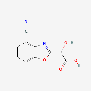 molecular formula C10H6N2O4 B12888854 2-(Carboxy(hydroxy)methyl)-4-cyanobenzo[d]oxazole 