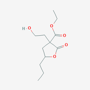 Ethyl 3-(2-hydroxyethyl)-2-oxo-5-propyltetrahydrofuran-3-carboxylate