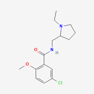 5-Chloro-N-((1-ethylpyrrolidin-2-yl)methyl)-2-methoxybenzamide