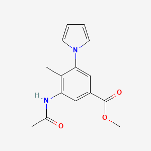 Methyl 3-acetamido-4-methyl-5-(1H-pyrrol-1-yl)benzoate