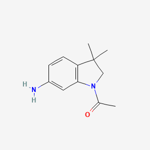 molecular formula C12H16N2O B1288890 1-(6-Amino-3,3-dimethylindolin-1-yl)ethanone CAS No. 453562-71-5