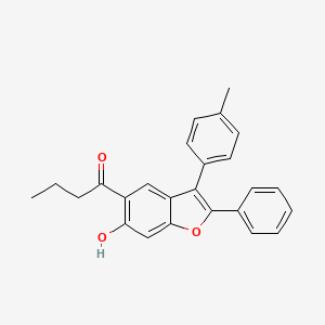 1-[6-Hydroxy-3-(4-methylphenyl)-2-phenyl-1-benzofuran-5-yl]butan-1-one