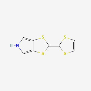 molecular formula C8H5NS4 B12888924 2-(1,3-dithiol-2-ylidene)-5H-[1,3]dithiolo[4,5-c]pyrrole CAS No. 753478-52-3