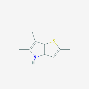 molecular formula C9H11NS B12888959 2,5,6-Trimethyl-4H-thieno[3,2-b]pyrrole CAS No. 830324-58-8