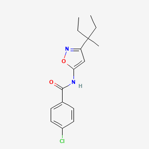 4-Chloro-N-[3-(3-methylpentan-3-yl)-1,2-oxazol-5-yl]benzamide