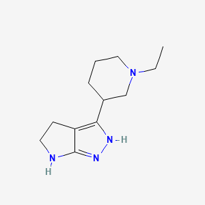 molecular formula C12H20N4 B12888986 3-(1-Ethylpiperidin-3-yl)-1,2,4,5-tetrahydropyrrolo[2,3-c]pyrazole 