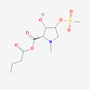 Butyric (2S)-3-hydroxy-1-methyl-4-((methylsulfonyl)oxy)pyrrolidine-2-carboxylic anhydride