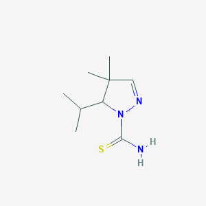 5-Isopropyl-4,4-dimethyl-4,5-dihydro-1H-pyrazole-1-carbimidothioic acid