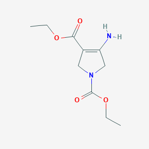 molecular formula C10H16N2O4 B12889044 Diethyl 4-amino-2,5-dihydro-1h-pyrrole-1,3-dicarboxylate CAS No. 1212-06-2