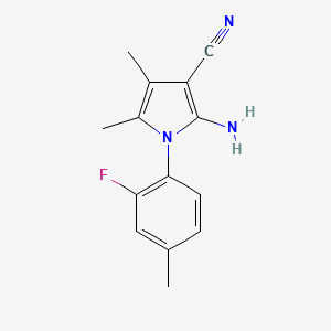 2-Amino-1-(2-fluoro-4-methylphenyl)-4,5-dimethyl-1H-pyrrole-3-carbonitrile