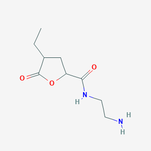 molecular formula C9H16N2O3 B12889096 N-(2-Aminoethyl)-4-ethyl-5-oxotetrahydrofuran-2-carboxamide 