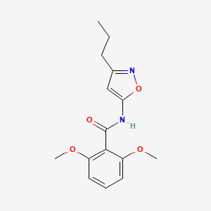 molecular formula C15H18N2O4 B12889141 2,6-Dimethoxy-N-(3-propyl-1,2-oxazol-5-yl)benzamide CAS No. 82558-93-8